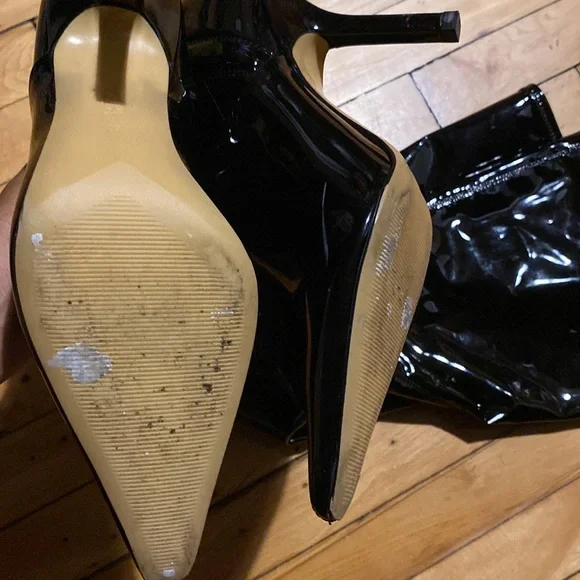 Zara Thigh High Patent Leather Boots - Picture 4 of 5